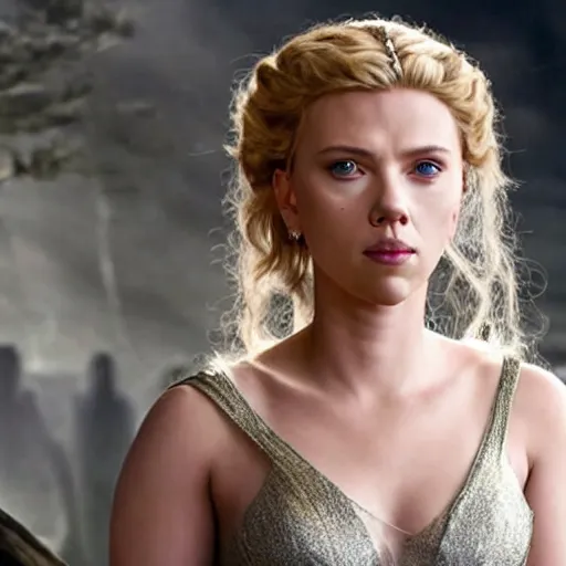 Image similar to scarlett johansson as galadriel