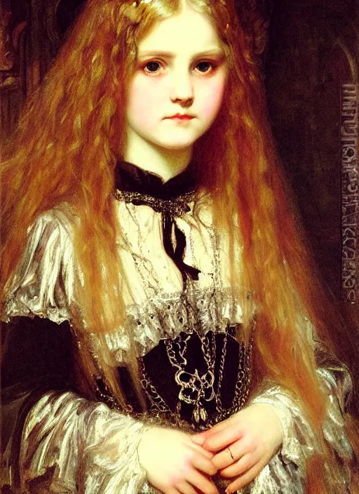 Image similar to gothic princess portrait. by william henry hunt, highly detailded