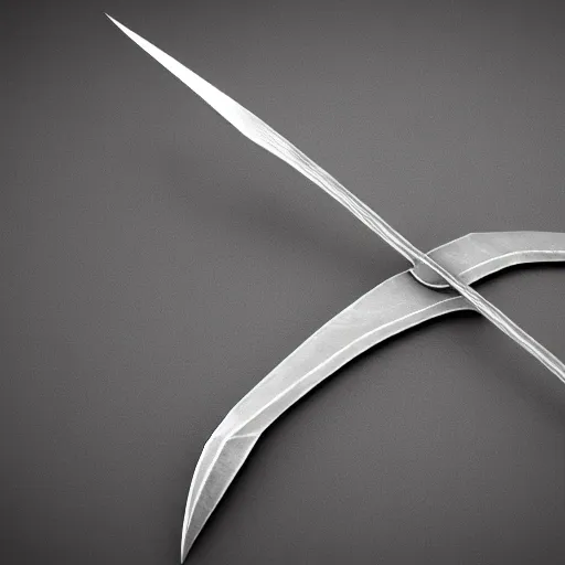 Prompt: Glaive, 3D render, fantasy weapon, long, sharp, fantasy detailing, dripping water