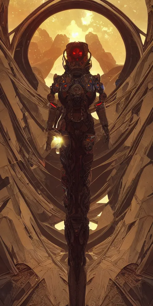 Image similar to symmetry! fractal abstract alien landscape, apex legends, epic lighting, sketch illustration, ultra detailed, art by artgerm and greg rutkowski and alphonse mucha