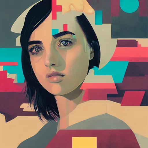 Prompt: Ana de Armas profile picture by Sachin Teng , asymmetrical, positive vibes, Organic Painting , digital art, trending on artstation, Matte Painting, geometric shapes, hard edges, realism, graffiti, street art:2 by Sachin Teng:4