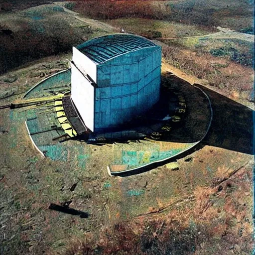 Prompt: abandoned cold war radar installation, autochrome!!!!!!!!