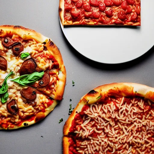 Image similar to risotto pizza 8 k award winning food photography