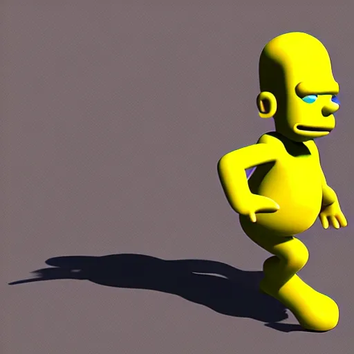 Prompt: awide angle full body, of a human boy slightly merged with Bart Simpson, 8K, UE5, renderman, 3D, ultra realistic, high resolution texture