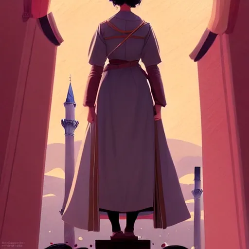 Prompt: beautiful girl, 2 2 years old, detective, art by wes anderson, range murata, brian wilson, jeremy lipking, gorgeous animated epic, historical drama film, the defense of constantinople intricate smooth line work, uhd 1 6 k, illustration polished glass
