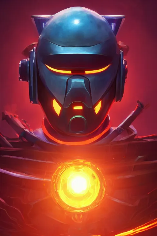 Image similar to epic mask helmet robot ninja portrait stylized as fornite style game design fanart by concept artist gervasio canda, behance hd by jesper ejsing, by rhads, makoto shinkai and lois van baarle, ilya kuvshinov, rossdraws global illumination radiating a glowing aura global illumination ray tracing hdr render in unreal engine 5