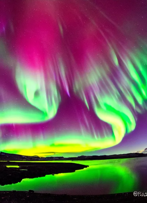 Image similar to northern lights in the night sky over iceland