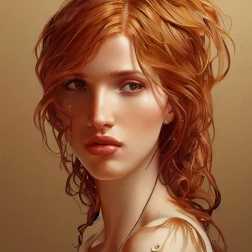 Image similar to ultra realistic illustration, bella thorne as french fries, intricate, elegant, highly detailed, digital painting, artstation, concept art, smooth, sharp focus, illustration, art by artgerm and greg rutkowski and alphonse mucha