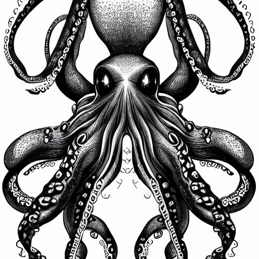 Image similar to crazy octopus, extremely detailed, sharp focus, wide view, full body shot, smooth, digital illustration, by james jean, by rossdraws, frank franzzeta, mcbess, sakimichan