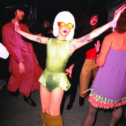 Prompt: Lady Gaga 70s disco dance