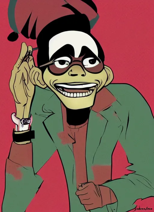 Image similar to obama in the style of gorillaz, jamie hewlett, detailed art