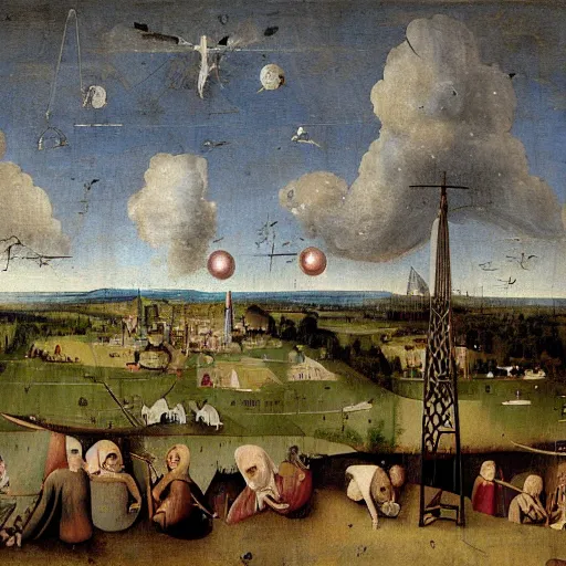 Image similar to tumwater, north dakota painted by hieronymus bosch 4 k w 1 0 8 8