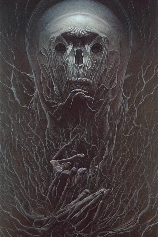 Image similar to an amazing masterpiece of art by gerald brom, Zdzisław Beksiński, the dark lord