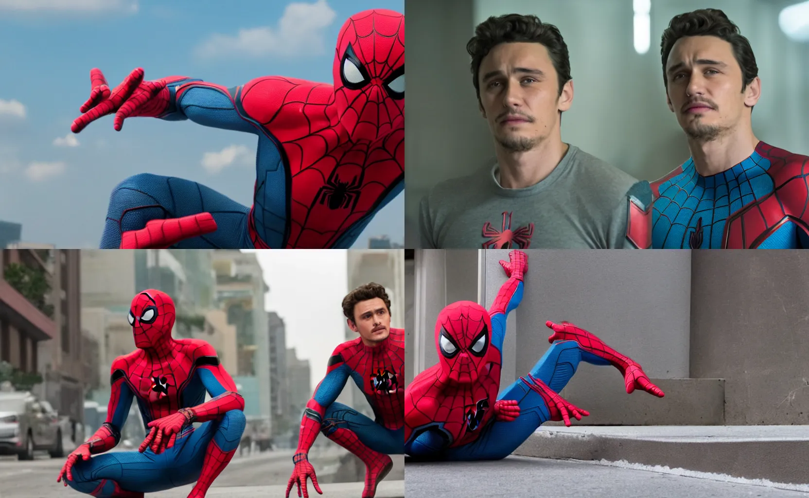 Prompt: James Franco in 'Spider-Man: Homecoming (2017)', movie still frame, 8k resolution.