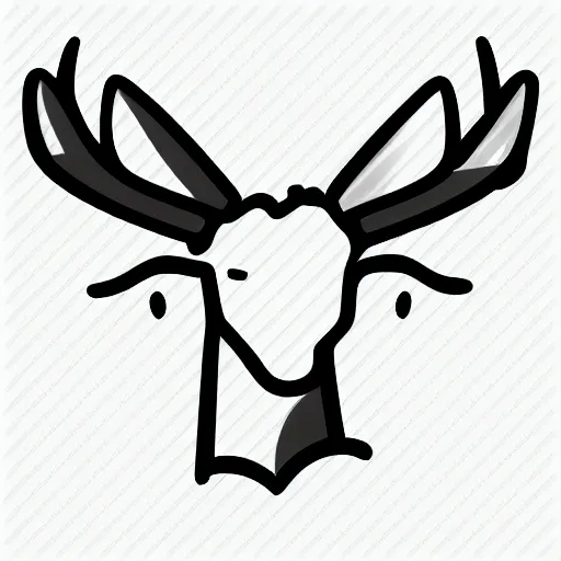 Prompt: a cute elk, digital art, iconic icon, 2 d vector logo, cartoon, t - shirt design