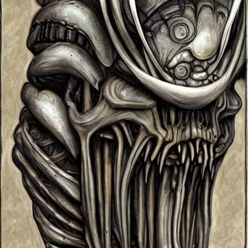 Image similar to giger, trending on deviantart