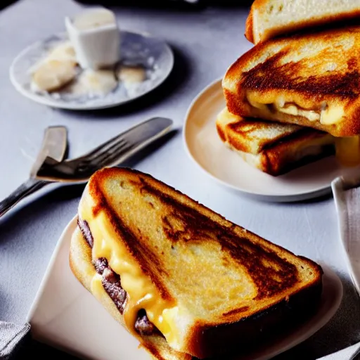 Image similar to photo of banana grilled cheese, award winning, 4 k