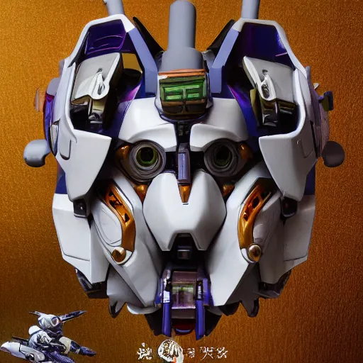 Image similar to futuristic asarum maximum mecha panda face body, sepals forming helmet, floral details, asarum, 8 k hd resolution, barbatos gundam with floral inlay, bandai box art, star wars, makoto kobayashi, frank gehry, raymond swanland