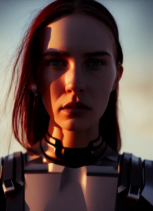 Image similar to cinestill 5 0 d photographic portrait of two sultry loving female androids wearing rugged black techwear on a desolate plain with a red sky, extreme closeup, cyberpunk style, garters, dust storm, 8 k, hd, high resolution, 3 5 mm, f / 3 2, ultra realistic faces, ex machina