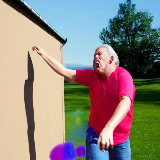 Image similar to angry neighbour throwing rocks