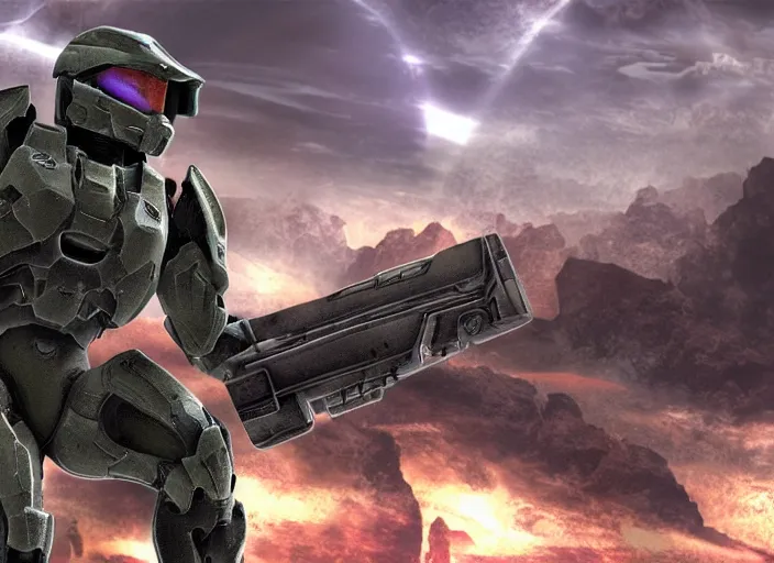 Image similar to halo 2 coagulation render by blur studios. winner.