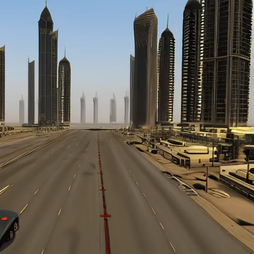 Image similar to gta : dubai, by furio tedeschi