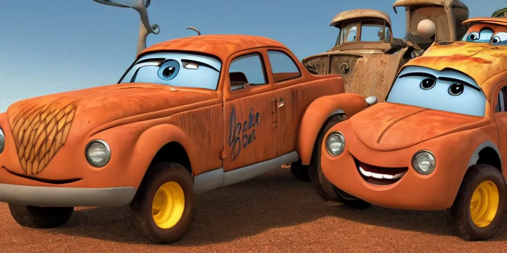 Image similar to mater from pixar cars is a volkswagen jetta