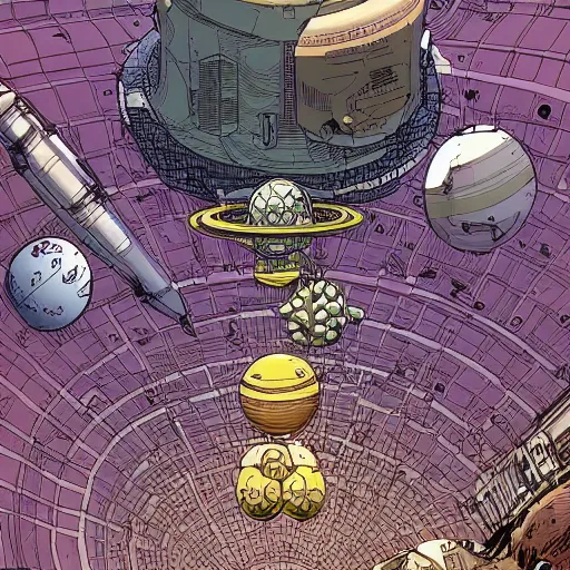 Image similar to Multiverse deep space settlement by Geoff Darrow