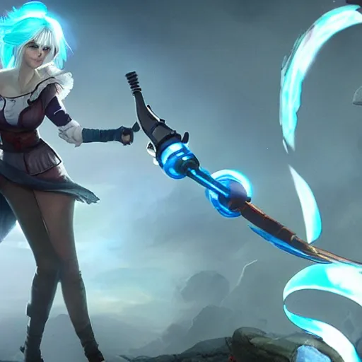 Prompt: ciri with a portal gun