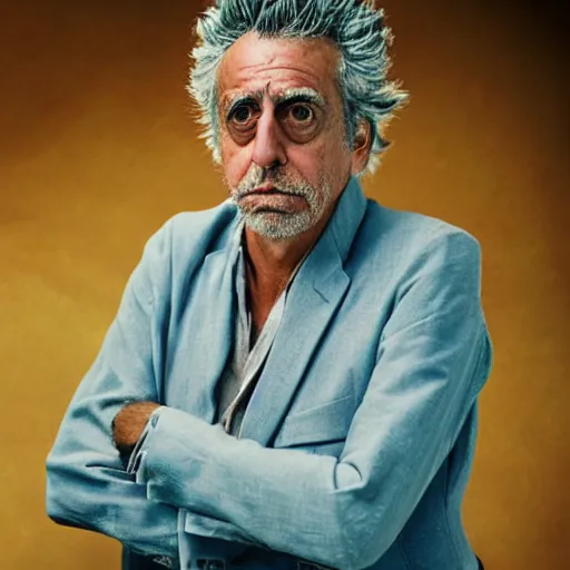 Image similar to Candid portrait photograph of Rick Sanchez, taken by Annie Leibovitz