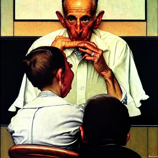 Image similar to ethos of ego, mythos of id, grace of life. by norman rockwell, hyperrealistic photorealism acrylic on canvas, resembling a high - resolution photograph