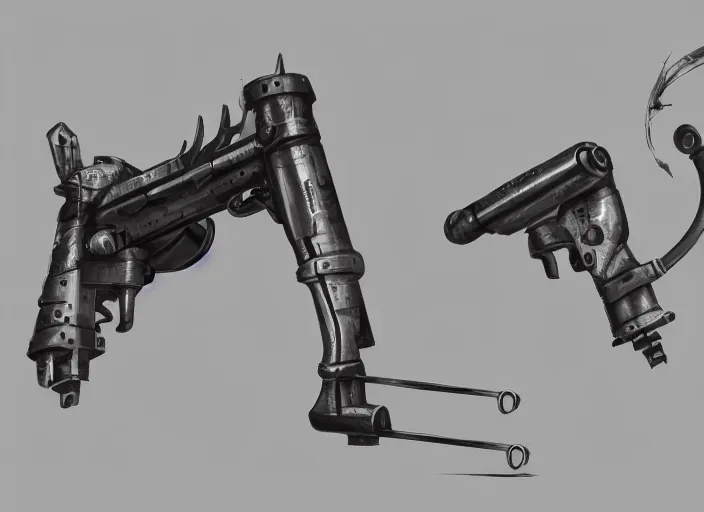 Image similar to device for opening cans, concept art, sci - fi weapon, artstation