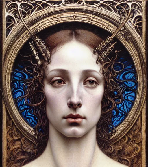 Image similar to detailed realistic beautiful young medieval sade face portrait by jean delville, gustave dore and marco mazzoni, art nouveau, symbolist, visionary, gothic, pre - raphaelite. horizontal symmetry by zdzisław beksinski, iris van herpen, raymond swanland and alphonse mucha. highly detailed, hyper - real, beautiful, fractal baroque