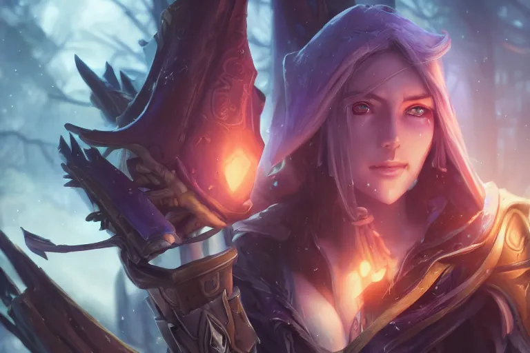 Image similar to sylvanas windrunner, single subject, scenic full shot, ambient lighting, detailed face, by makoto shinkai, stanley artgerm lau, wlop, rossdraws.