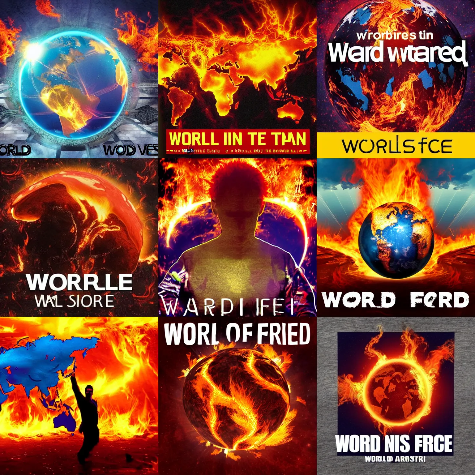 Prompt: World on Fire, Trance