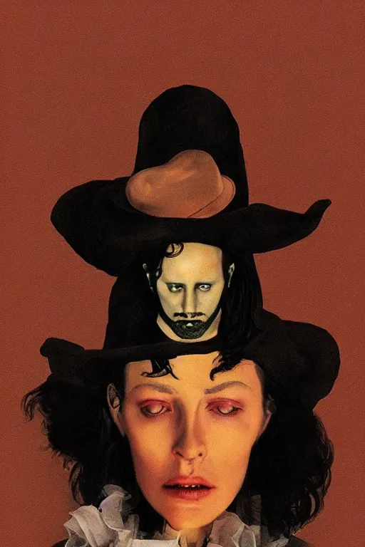 Prompt: hyperrealism fashion portrait photo from The Holy Mountain by Alejandro Jodorowsky in style of Francisco Goya