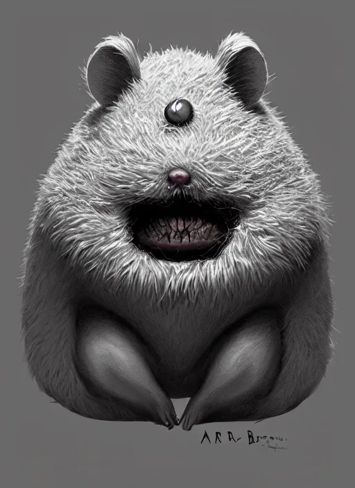 Prompt: anthropomorphic triangle head in fluffy hamster mr. bean, intricate, elegant, highly detailed animal monster, digital painting, artstation, concept art, smooth, sharp focus, illustration, art by artgerm, wayne barlowe, trending on artstation and greg rutkowski and alphonse mucha, 8 k