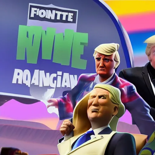 Image similar to donald trump in fortnite