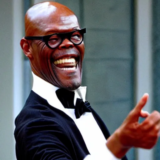 Image similar to Samuel L. Jackson as a ballerina, dancing gracefully