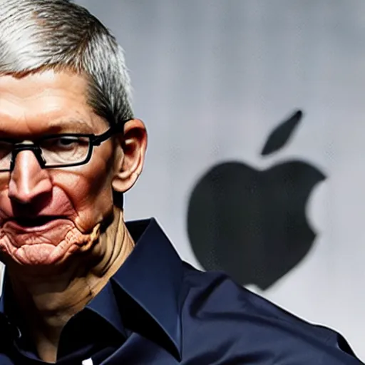 Prompt: tim cook as the grim reaper