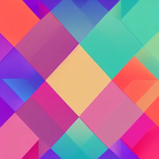 Prompt: geometric art of a room, made entirely from gradients, colorful, vector graphics