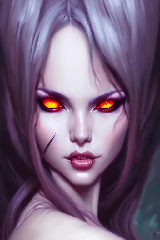 Prompt: Succubus portrait by Artgerm and WLOP