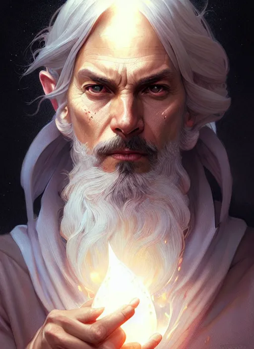 Prompt: ultra realistic illustration, handsome wizard. intricate, elegant, magic, highly detailed, digital painting, artstation, concept art, smooth, sharp focus, illustration, art by artgerm and greg rutkowski and alphonse mucha and wlop