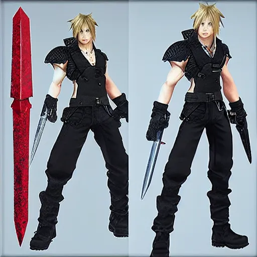 Image similar to final fantasy 7 hyper realistic ruby weapons, highly detailed.