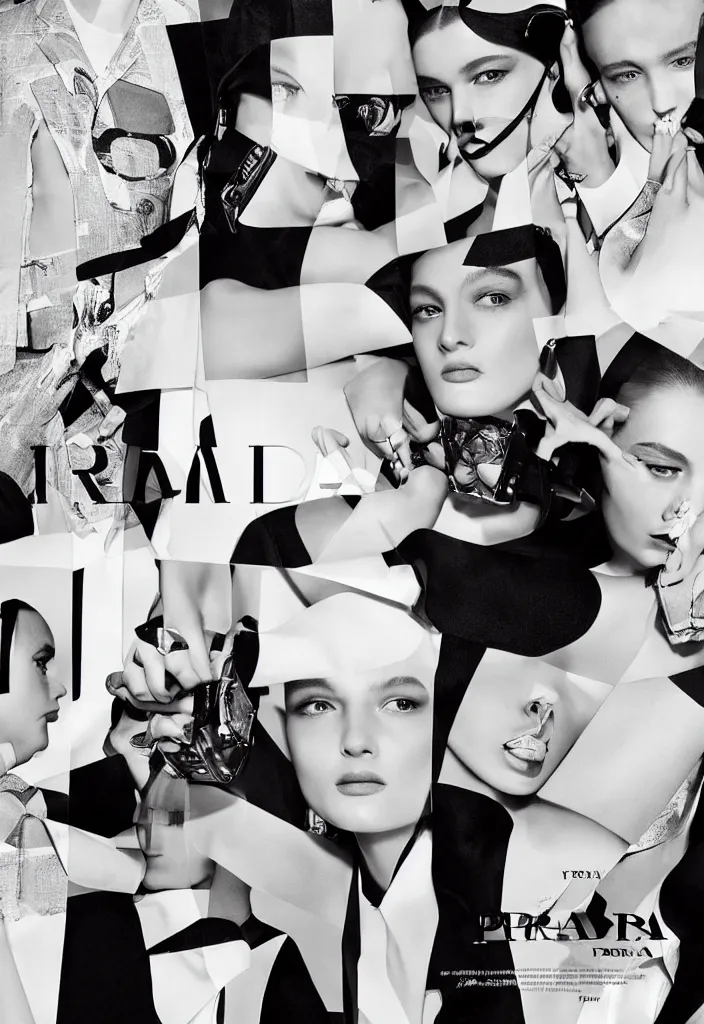 Prompt: Prada advertising campaign poster