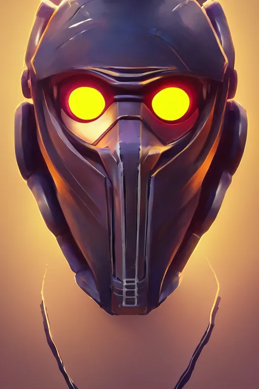 Image similar to epic mask helmet robot ninja portrait stylized as fornite style game design fanart by concept artist gervasio canda, behance hd by jesper ejsing, by rhads, makoto shinkai and lois van baarle, ilya kuvshinov, rossdraws global illumination radiating a glowing aura global illumination ray tracing hdr render in unreal engine 5