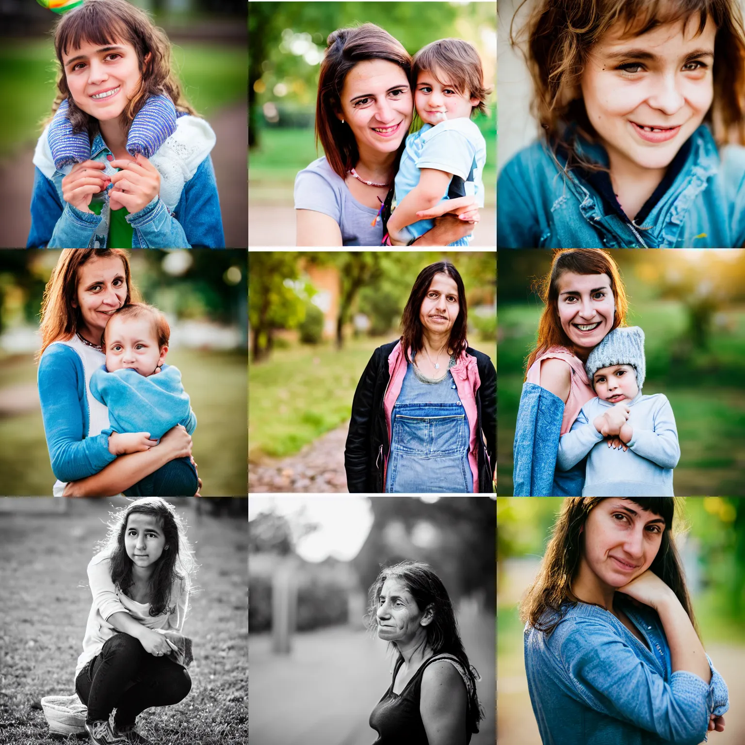 Prompt: a portrait photograph of caring, youthful, argentinian mother, canon 8 5 mm f 1. 2 photograph