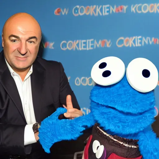 Image similar to Kevin O'leary answering cookie monster question