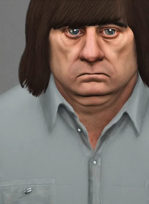 Image similar to realistic anton chigurh in minecraft