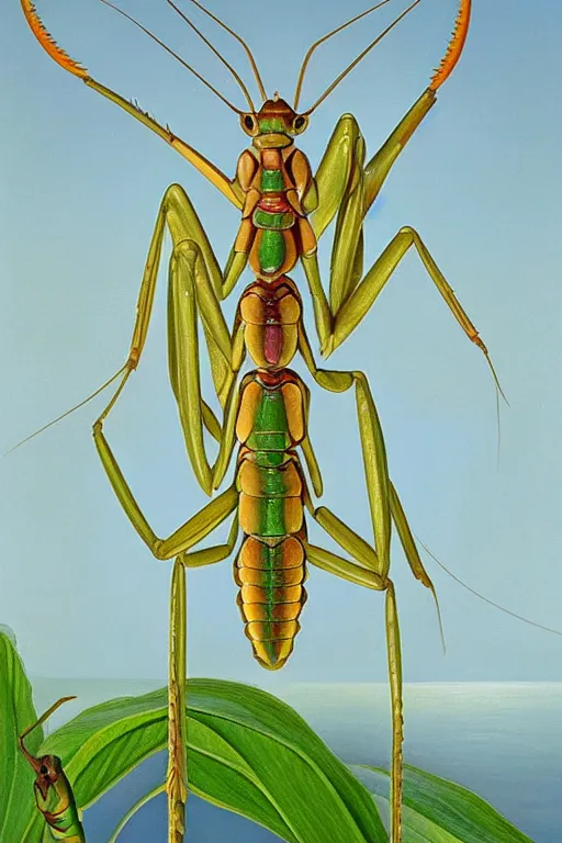 Prompt: praying mantis, by marianne north